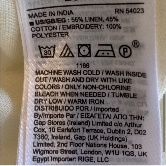 Gap boho embroidered cotton linen pull on shirt women's XS bohemian feminine - Picture 7 of 11